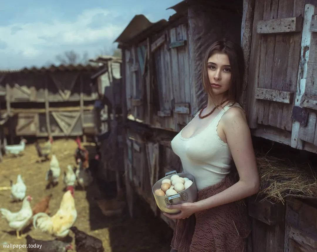 摄影师眼中的乌克兰美女的愉快田园生活-WallPaper.Today